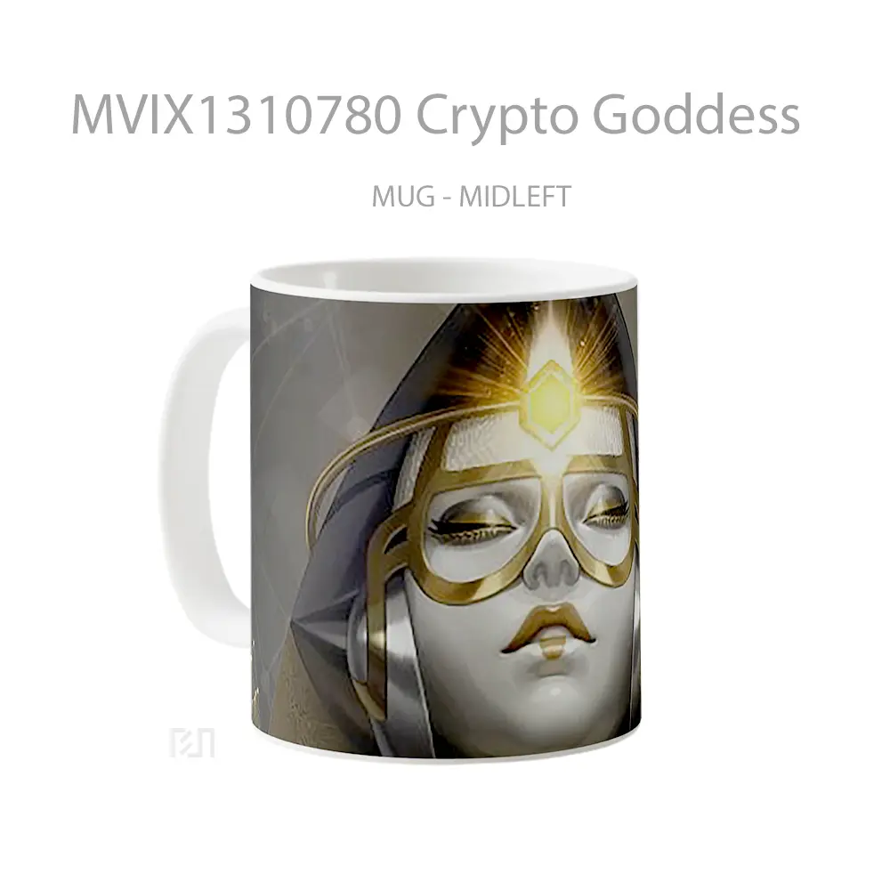Mug Crypto Goddess Gelas Keramik Unik - All-side / Desain