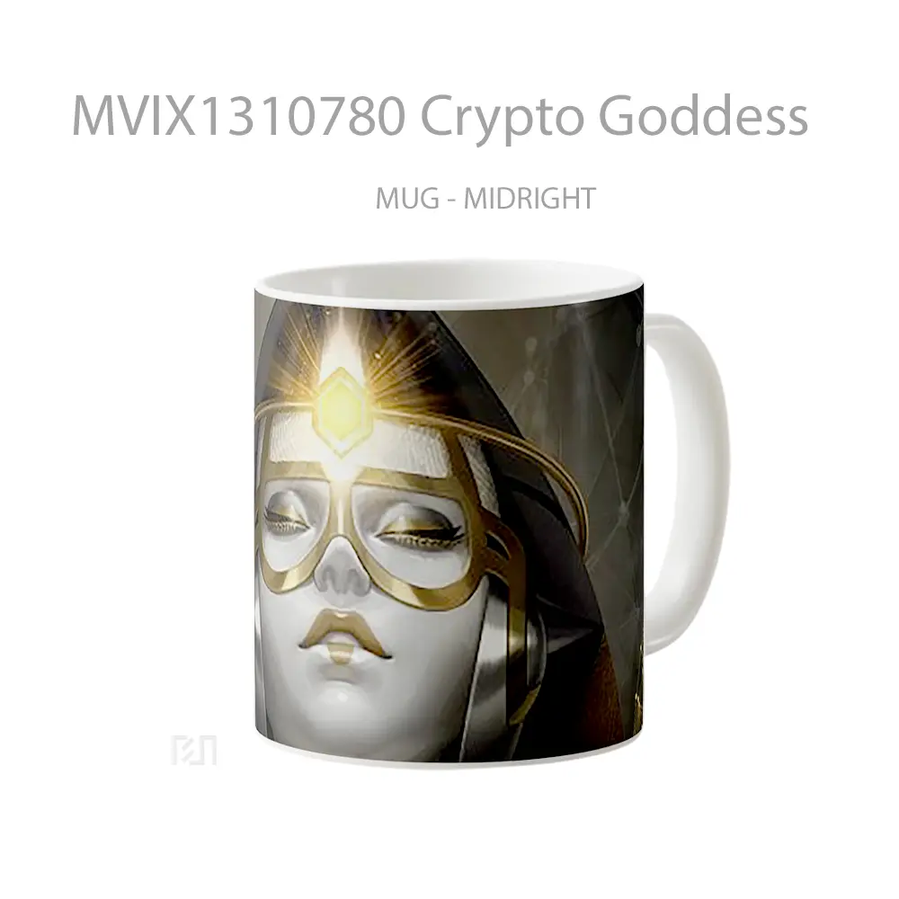 Mug Crypto Goddess Gelas Keramik Unik - All-side / Desain