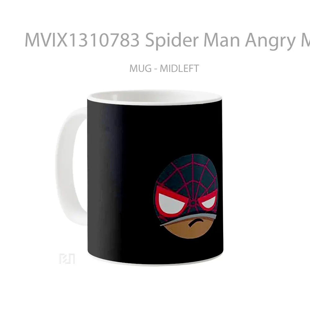 Mug Spider Man Angry Minimalist Gelas Superhero - All-side / Desain