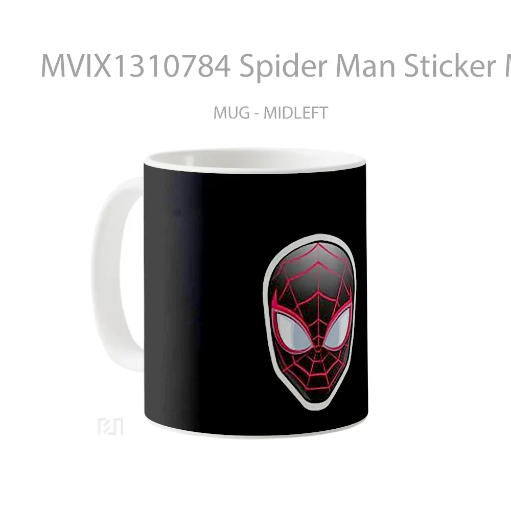 Mug Spider Man Sticker Minimalist Gelas Superhero - All-side / Desain