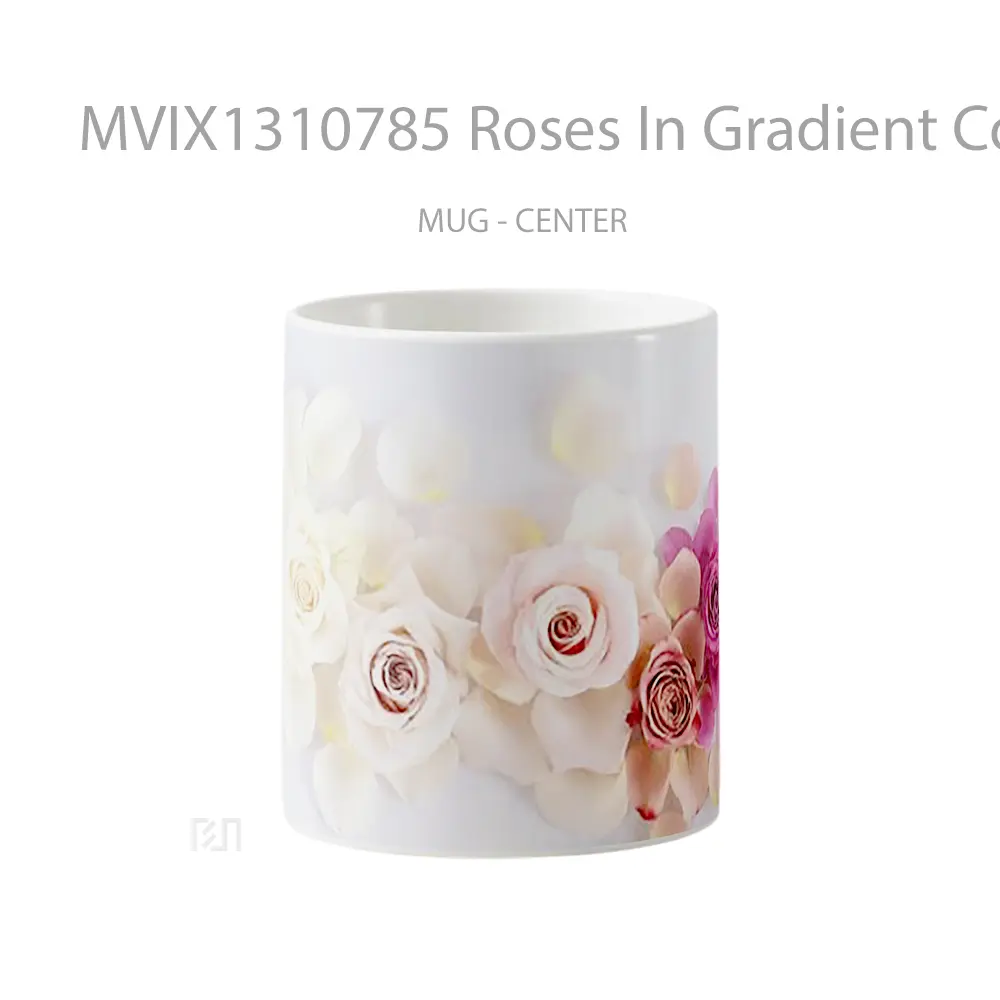 Mug Roses In Gradient Colors Gelas Keramik Unik