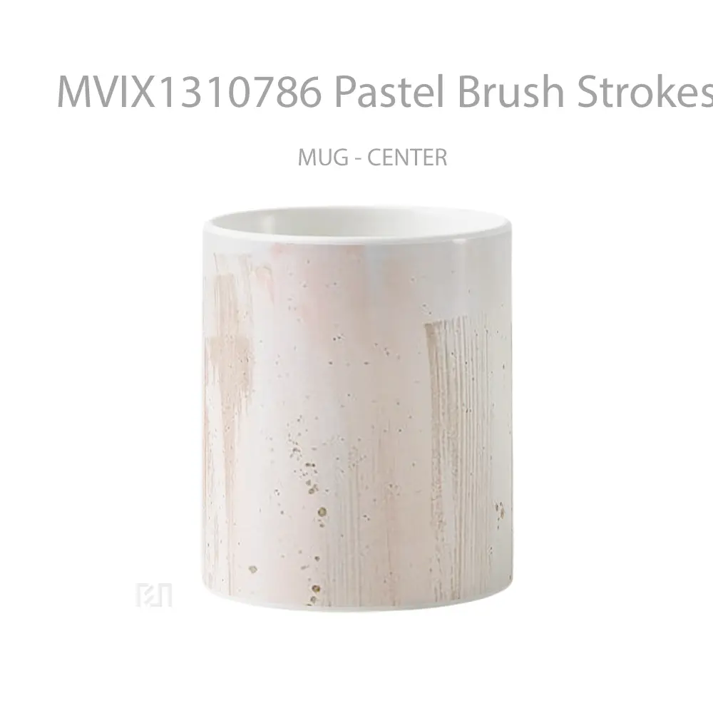 Mug Pastel Brush Strokes Gelas Keramik Unik