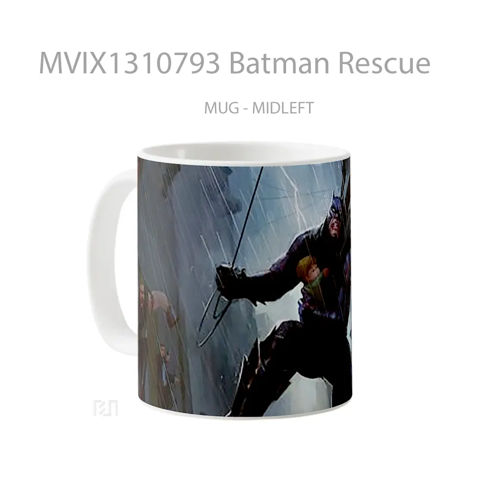 Mug Batman Rescue Gelas Superhero - All-side / Desain