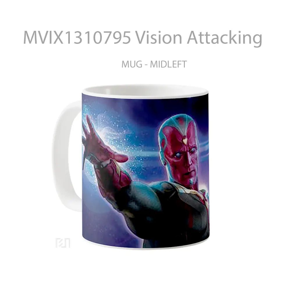 Mug Vision Attacking Gelas Superhero - All-side / Desain