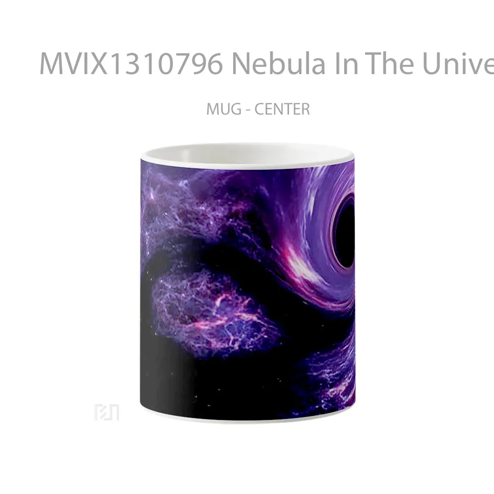 Mug Nebula In The Universe Abstract Gelas Seni Modern