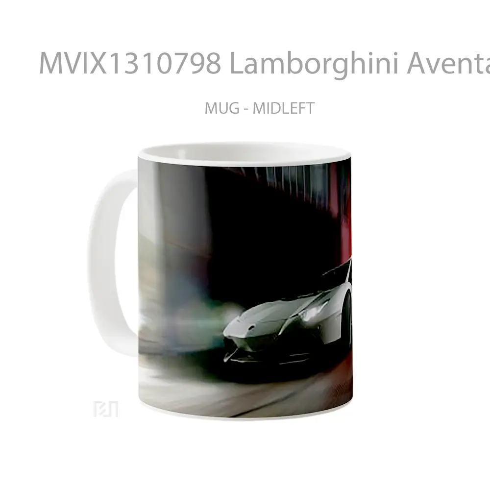 Mug Lamborghini Aventador From Novitec Torado Cangkir Mobil - All-side / Desain