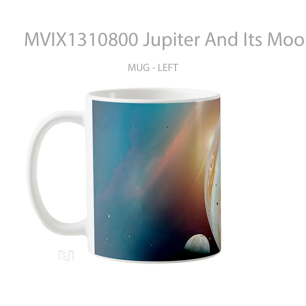 Mug Jupiter And Its Moons Gelas Astronomi - All-side / Desain