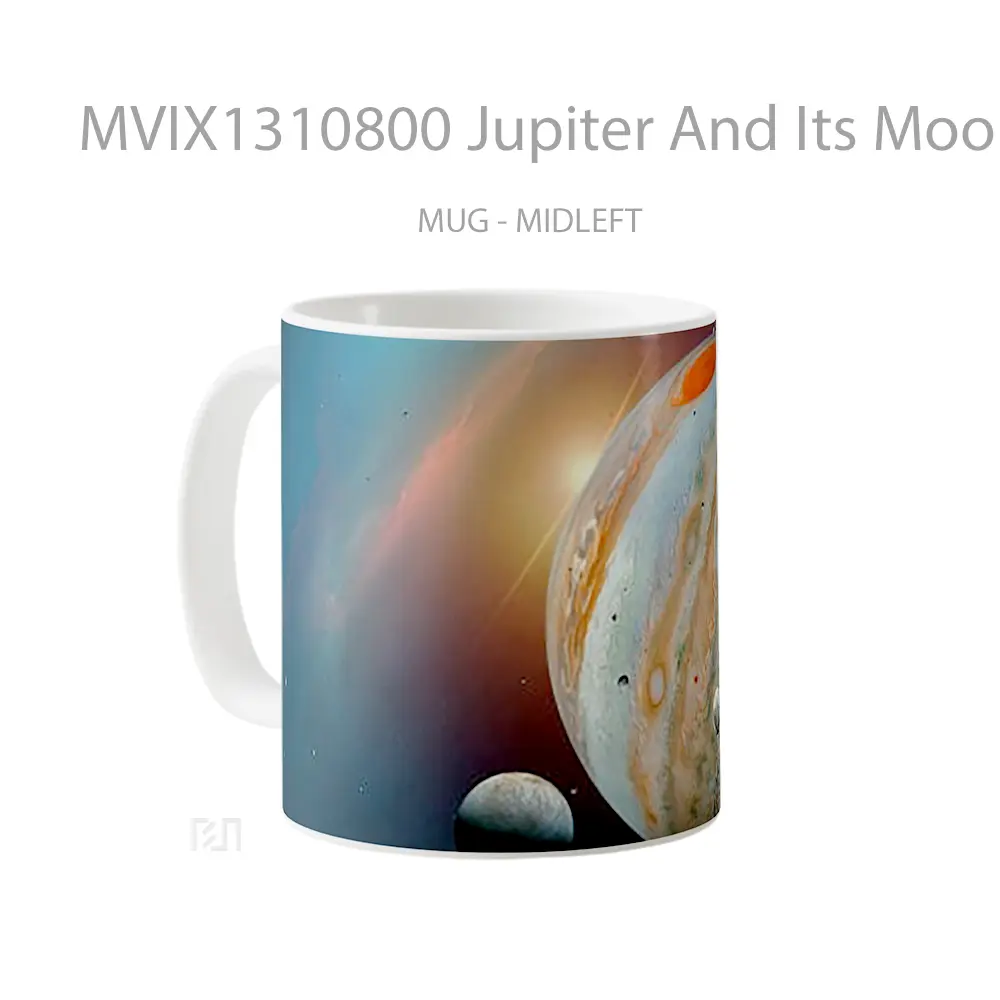 Mug Jupiter And Its Moons Gelas Astronomi - All-side / Desain