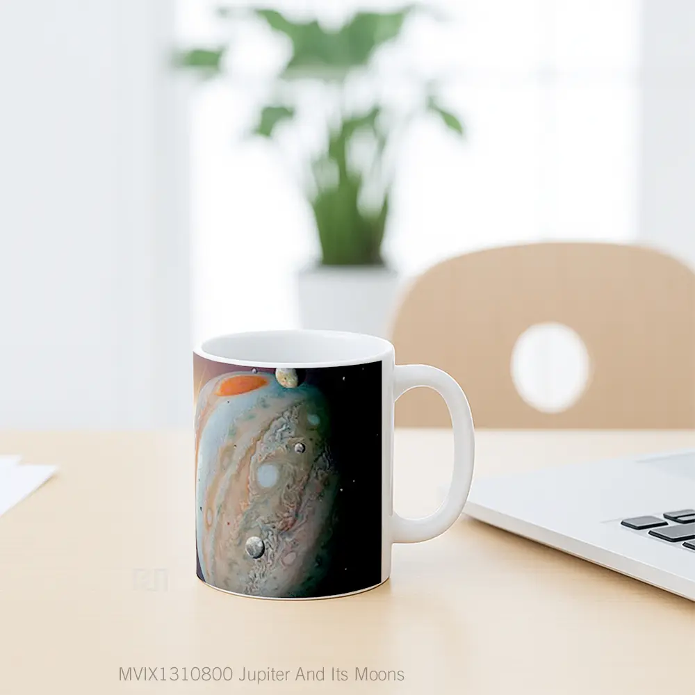 Mug Jupiter And Its Moons Gelas Astronomi - All-side / Desain