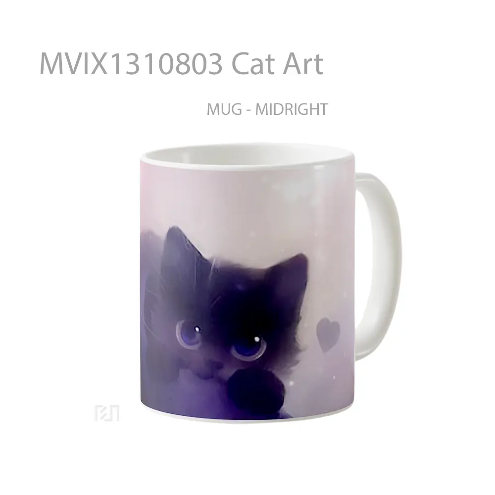 Mug Cat Art Gelas Hewan Lucu - All-side / Desain