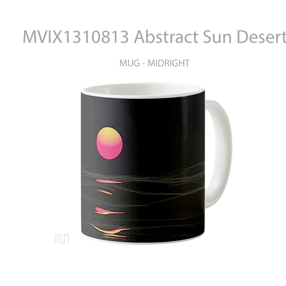 Mug Abstract Sun Desert Gelas Pemandangan Alam - All-side / Desain