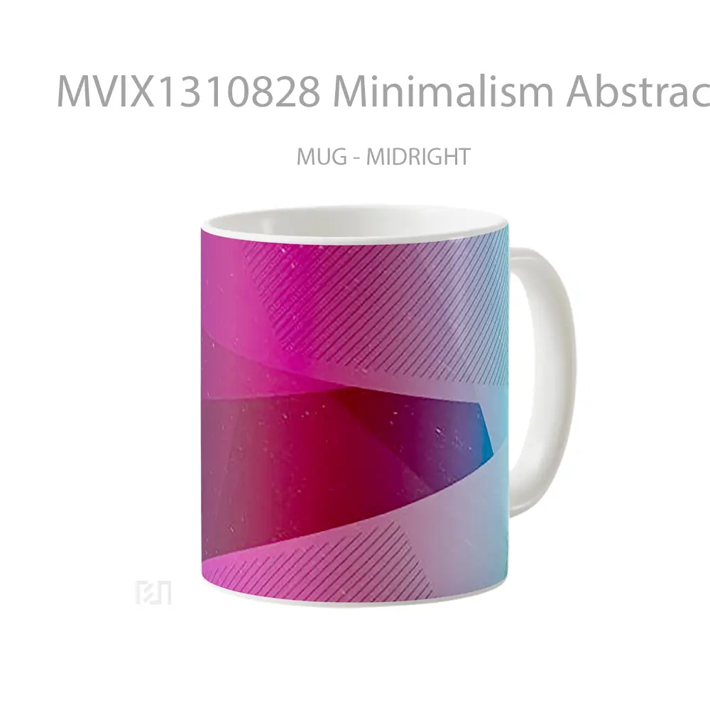 Mug Minimalism Abstraction Gelas Keramik Unik - All-side / Desain