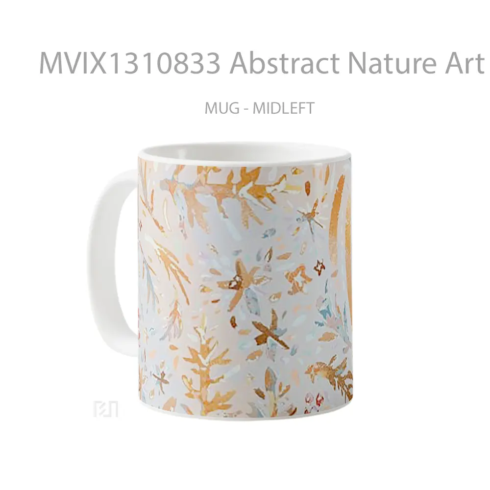 Mug Abstract Nature Art Gelas Pemandangan Alam - All-side / Desain