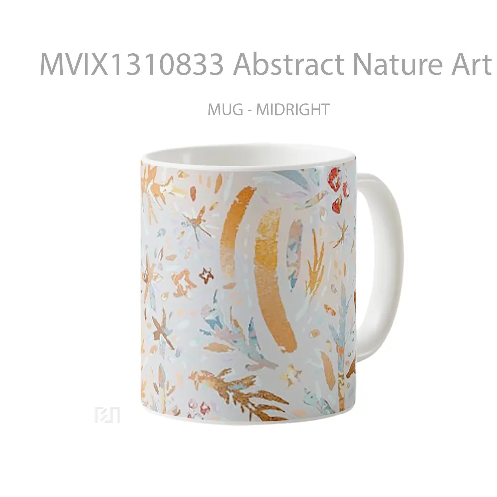 Mug Abstract Nature Art Gelas Pemandangan Alam - All-side / Desain