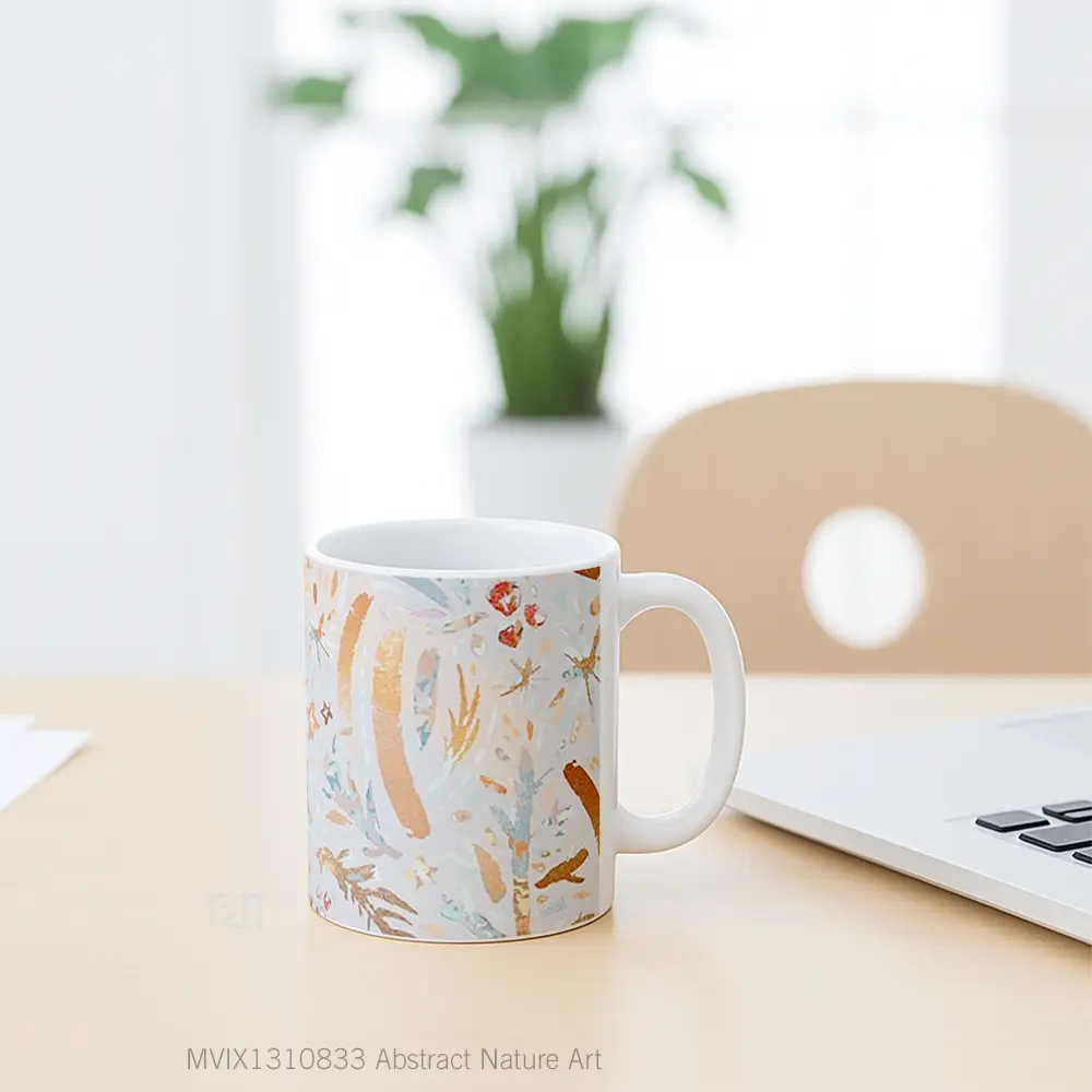 Mug Abstract Nature Art Gelas Pemandangan Alam - All-side / Desain