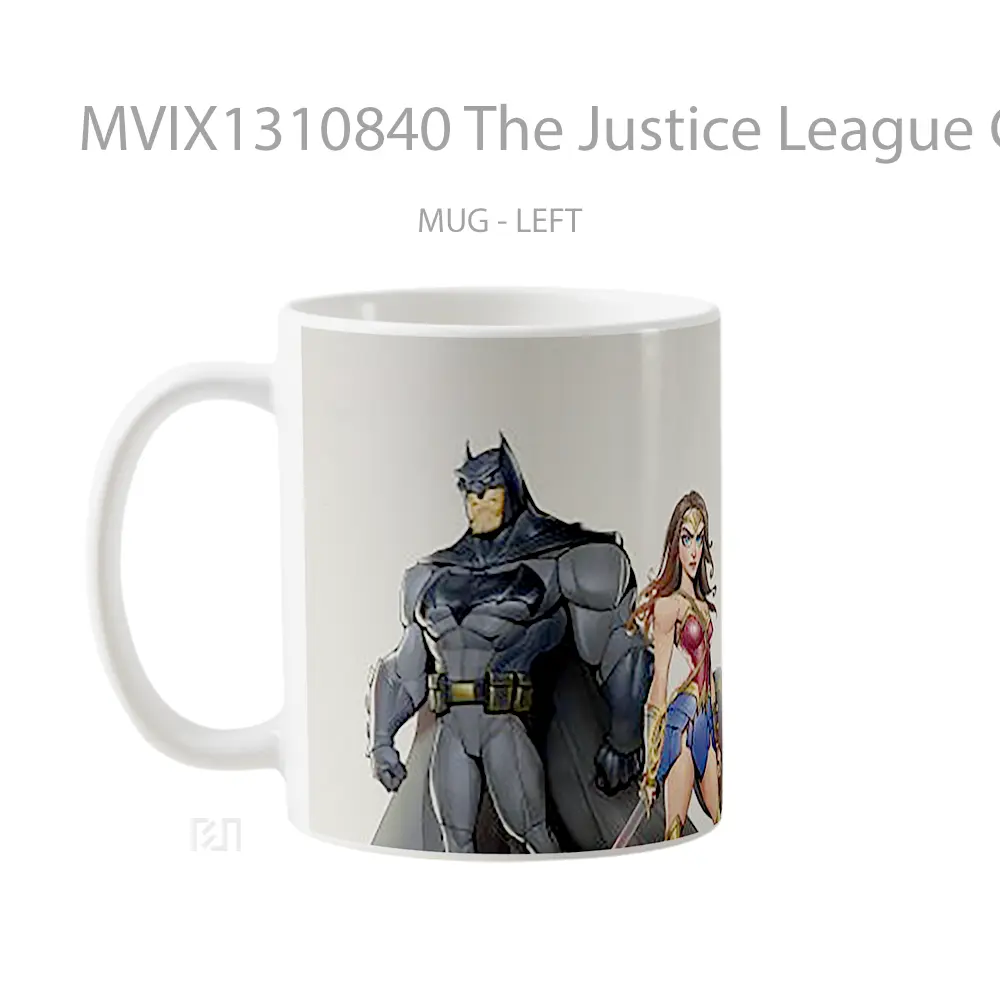 Mug The Justice League Cartoon Gelas Superhero - All-side / Desain