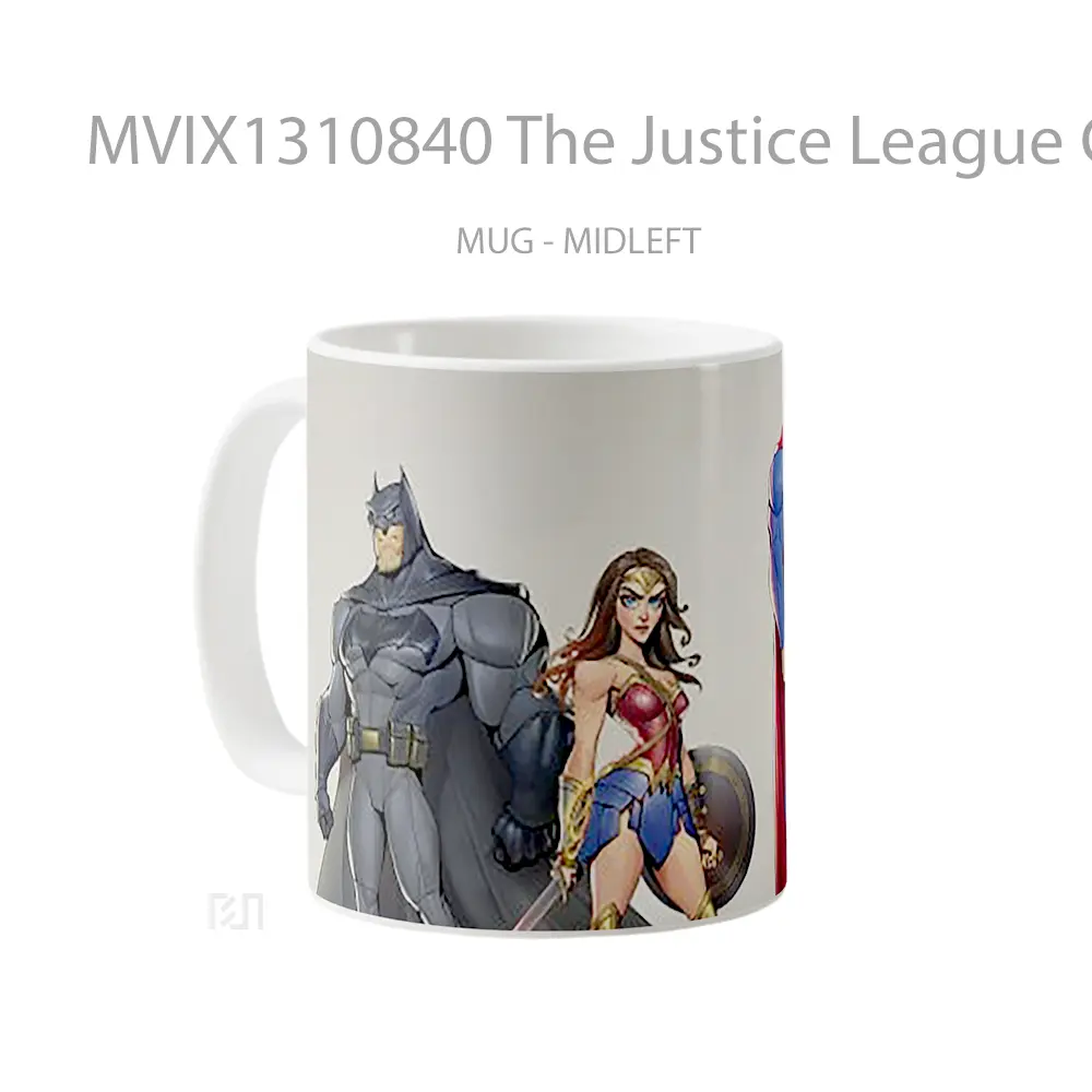 Mug The Justice League Cartoon Gelas Superhero - All-side / Desain