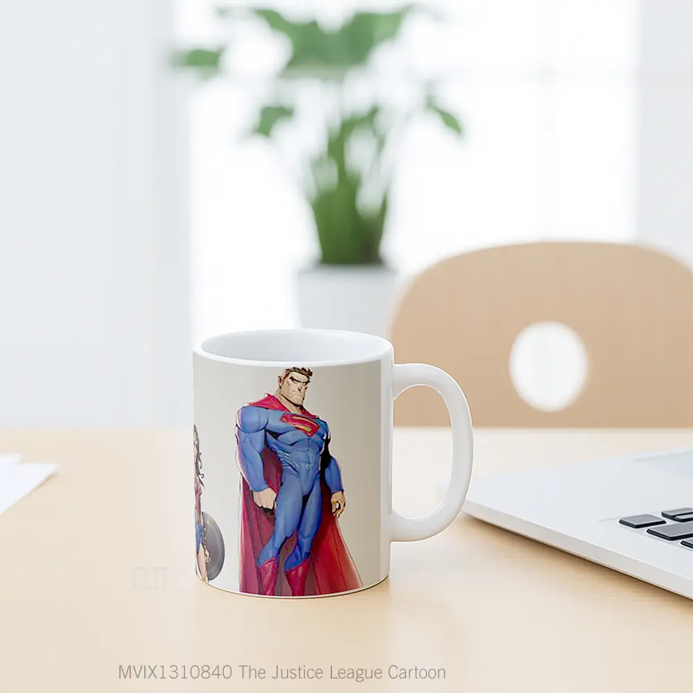 Mug The Justice League Cartoon Gelas Superhero - All-side / Desain