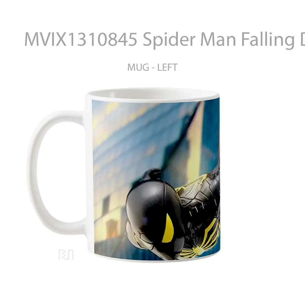 Mug Spider Man Falling Down Gelas Superhero - All-side / Desain