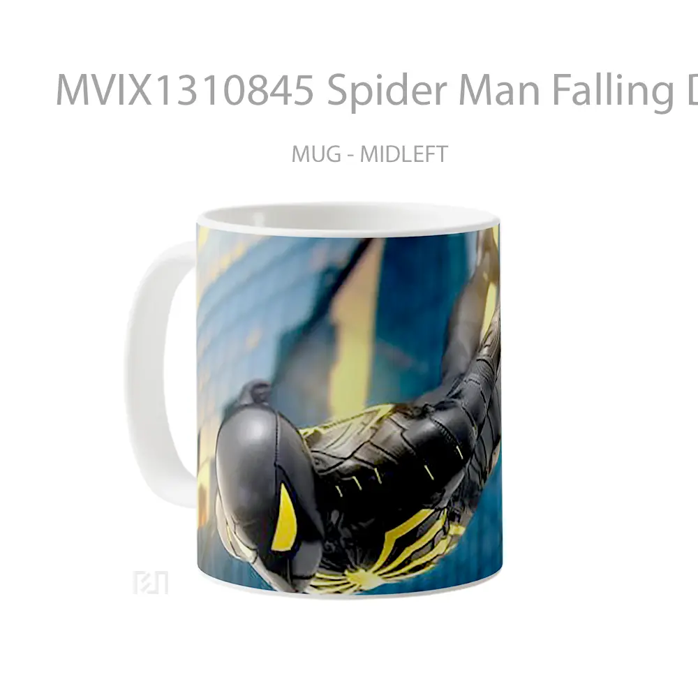 Mug Spider Man Falling Down Gelas Superhero - All-side / Desain