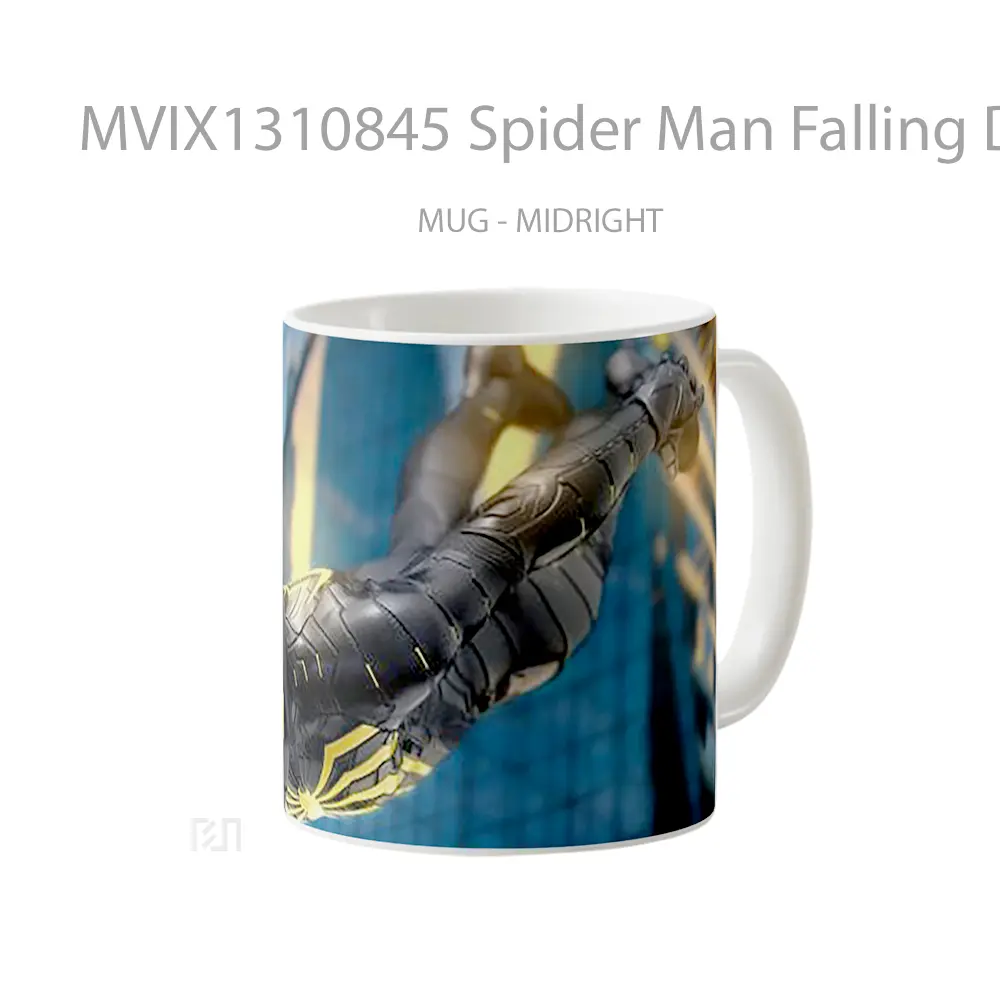 Mug Spider Man Falling Down Gelas Superhero - All-side / Desain