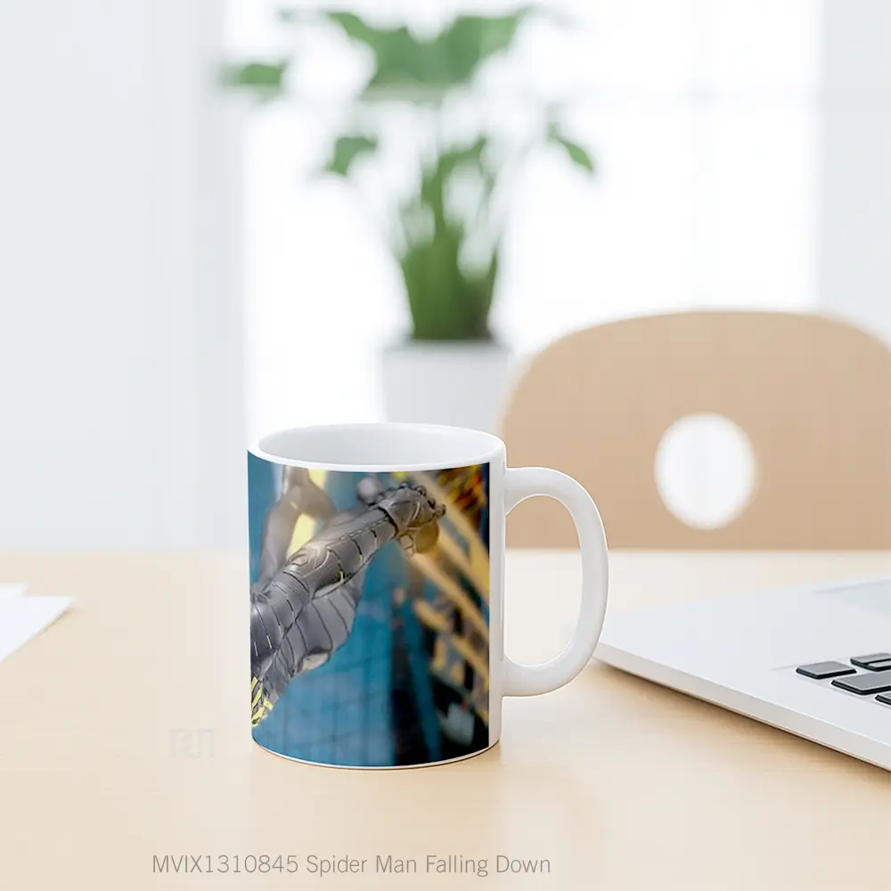 Mug Spider Man Falling Down Gelas Superhero - All-side / Desain