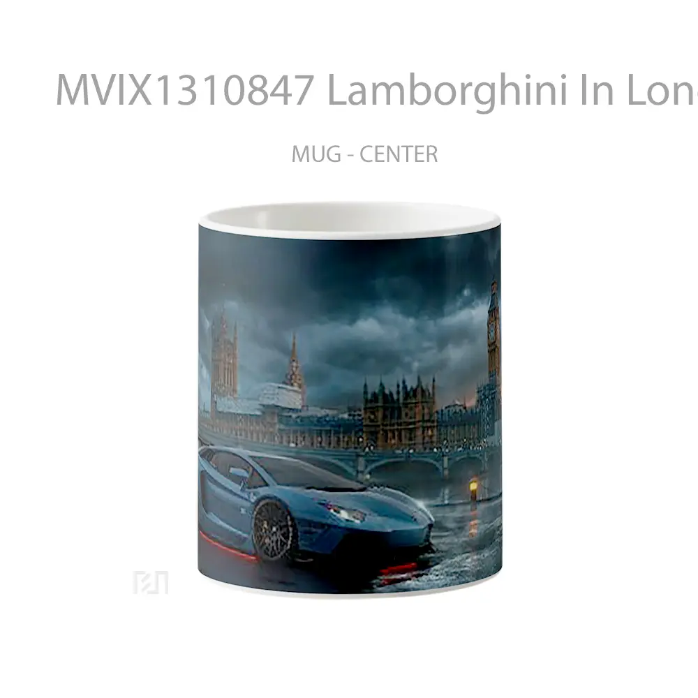 Mug Lamborghini In London Cangkir Mobil