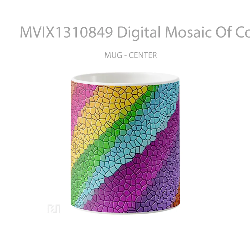 Mug Digital Mosaic Of Colors Gelas Keramik Unik