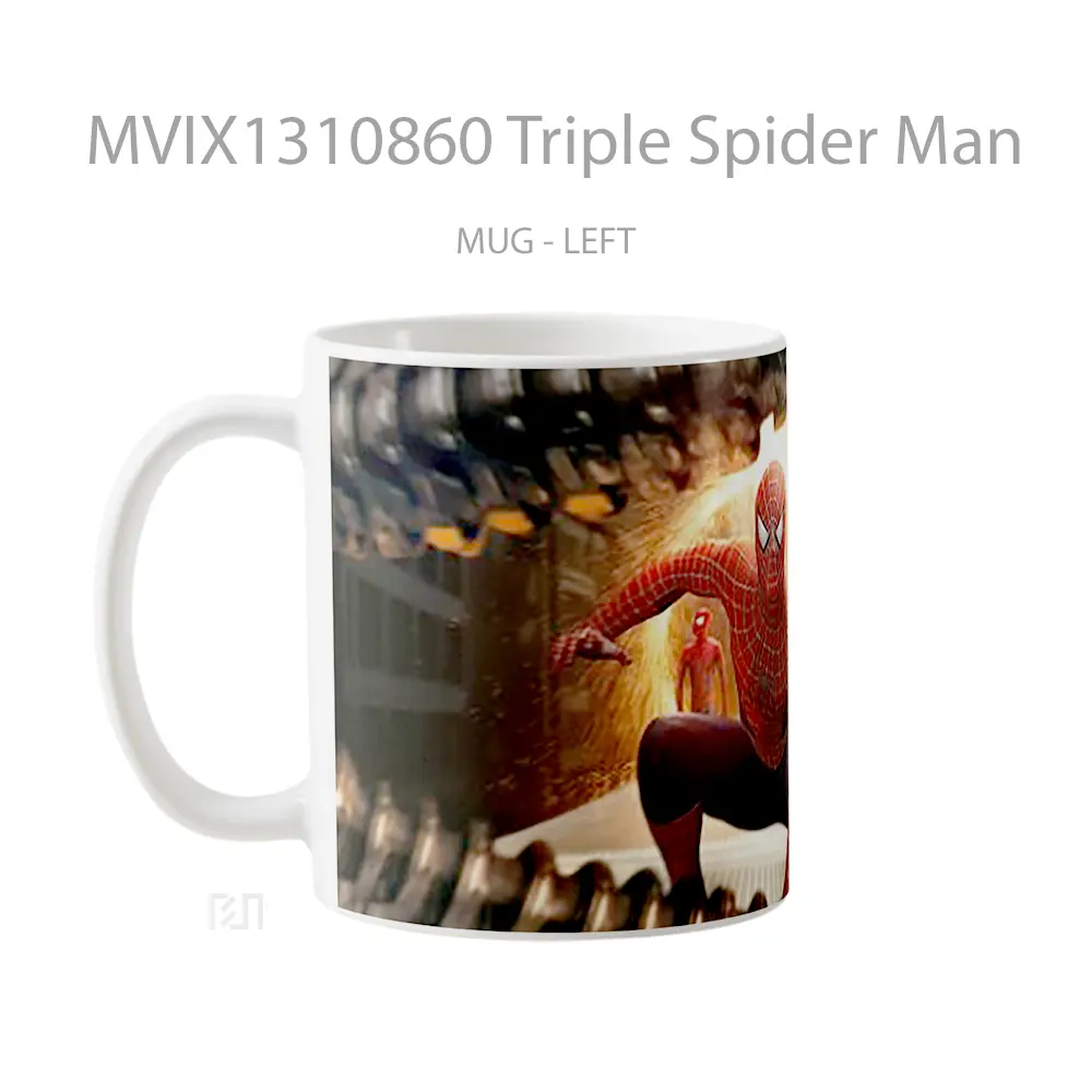 Mug Triple Spider Man Gelas Superhero - All-side / Desain