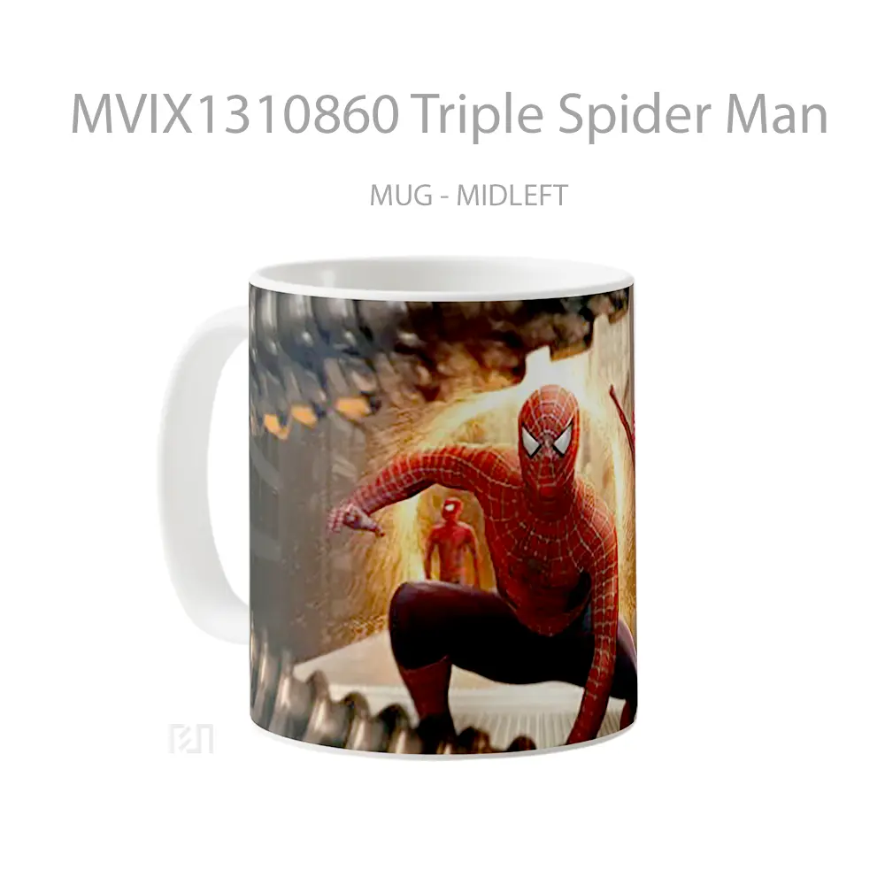 Mug Triple Spider Man Gelas Superhero - All-side / Desain