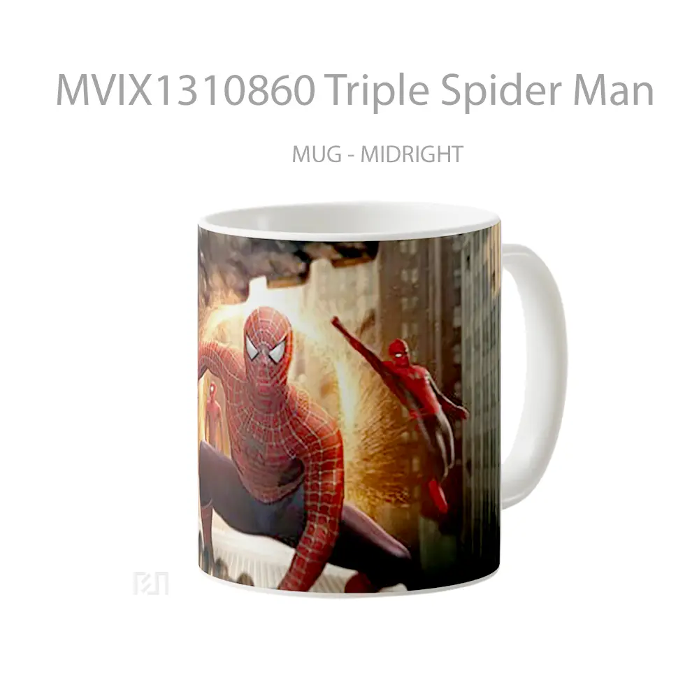 Mug Triple Spider Man Gelas Superhero - All-side / Desain