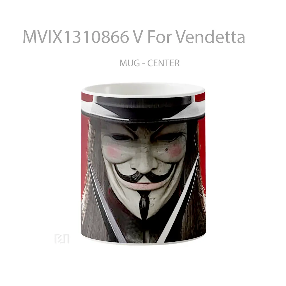 Mug V For Vendetta Gelas Keramik Unik