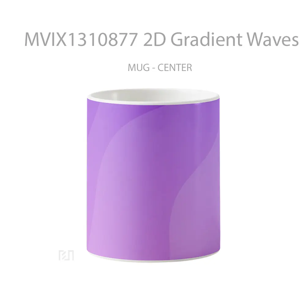 Mug 2D Gradient Waves Gelas Keramik Unik