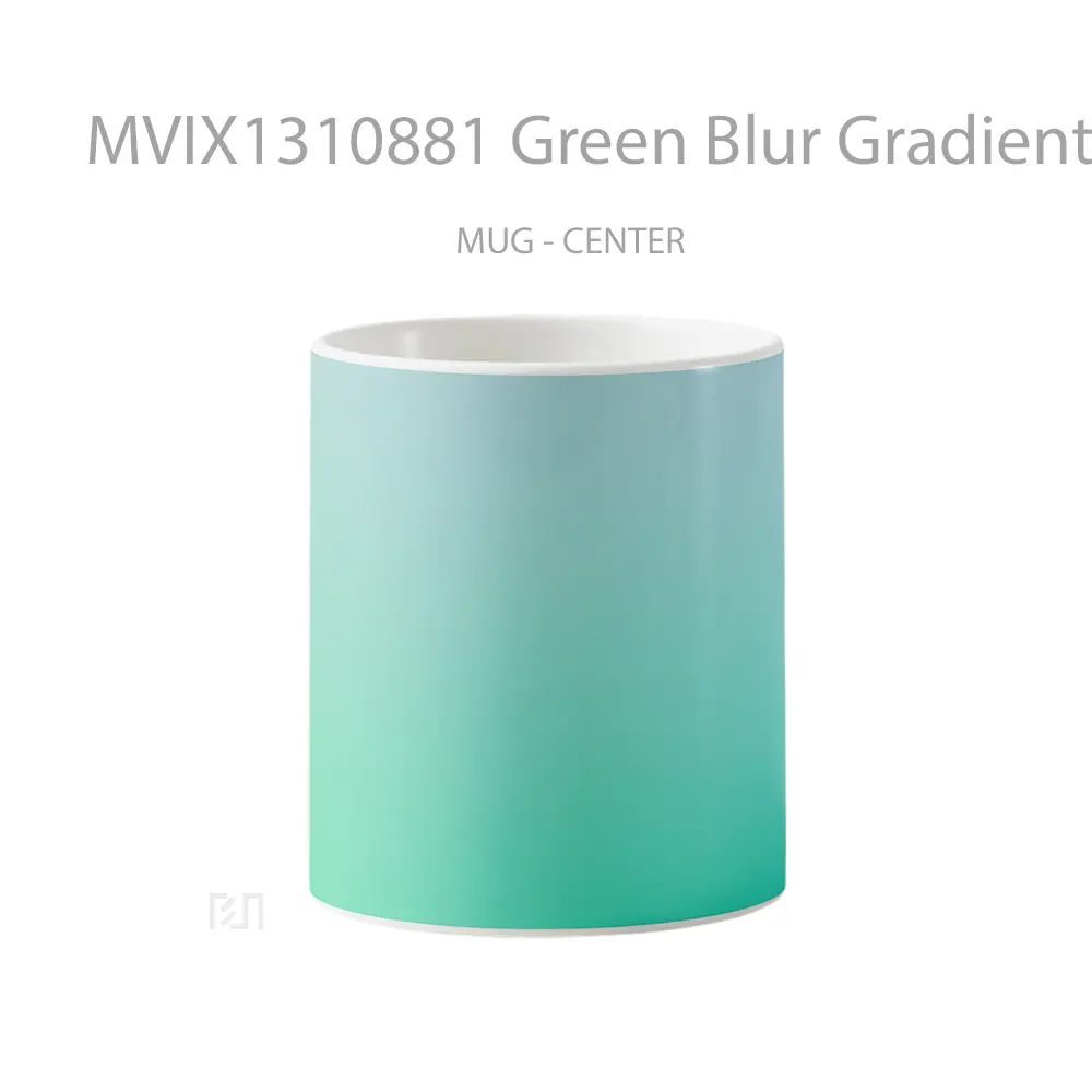 Mug Green Blur Gradient Gelas Keramik Unik