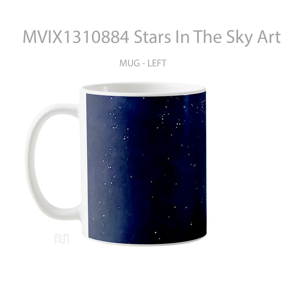 Mug Stars In The Sky Art Gelas Pemandangan Alam - All-side / Desain