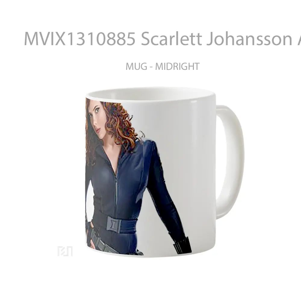 Mug Scarlett Johansson As Black Widow Gelas Superhero - All-side / Desain