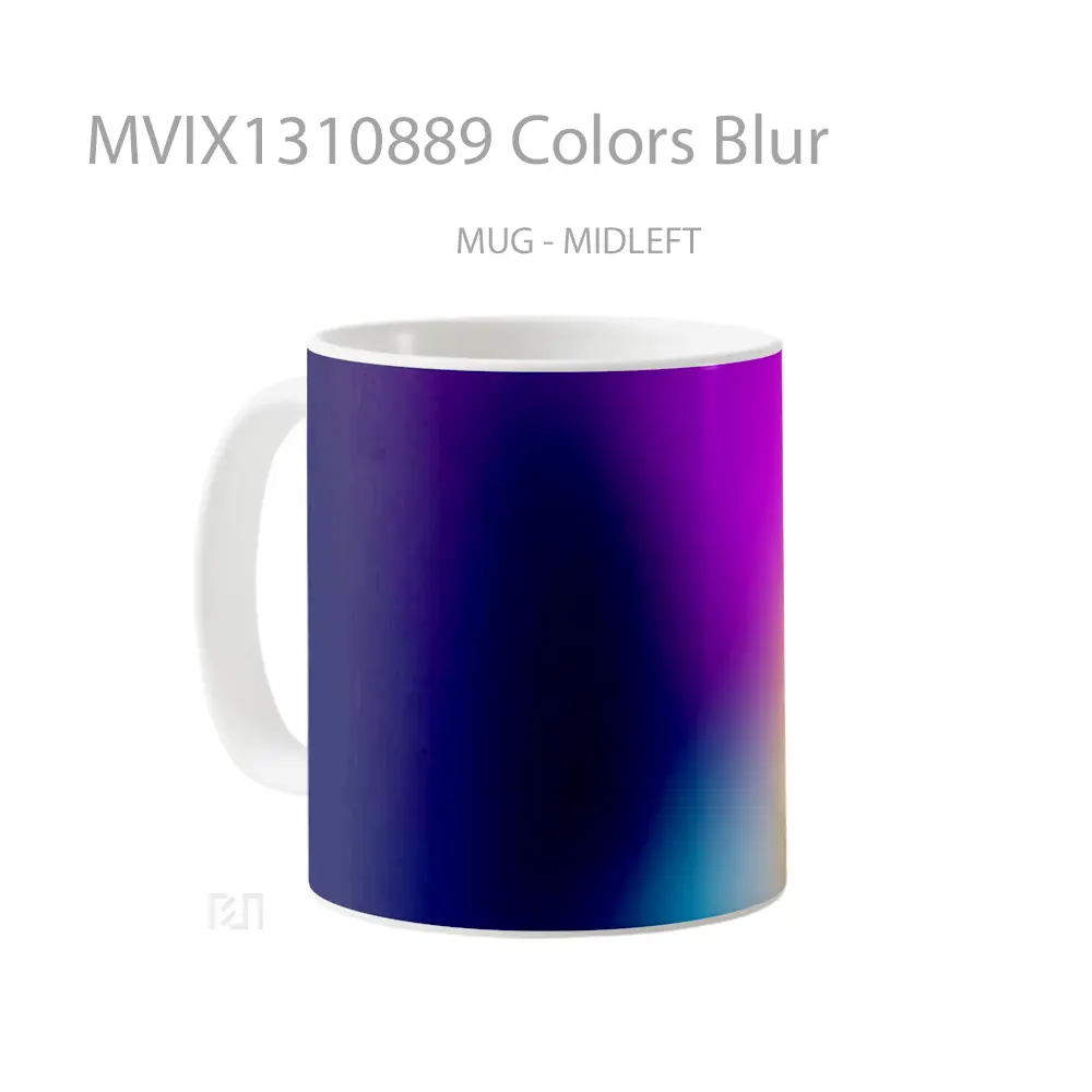 Mug Colors Blur Gelas Keramik Unik - All-side / Desain