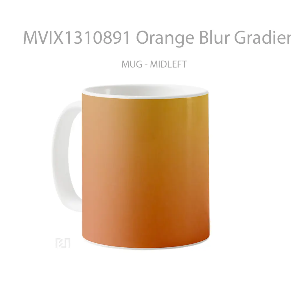 Mug Orange Blur Gradient Gelas Keramik Unik - All-side / Desain