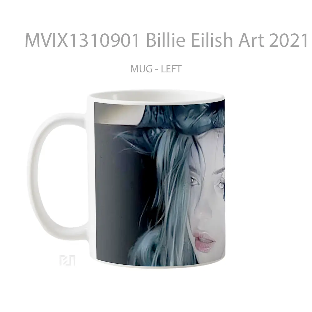 Mug Billie Eilish Art 2021 Gelas Selebriti - All-side / Desain