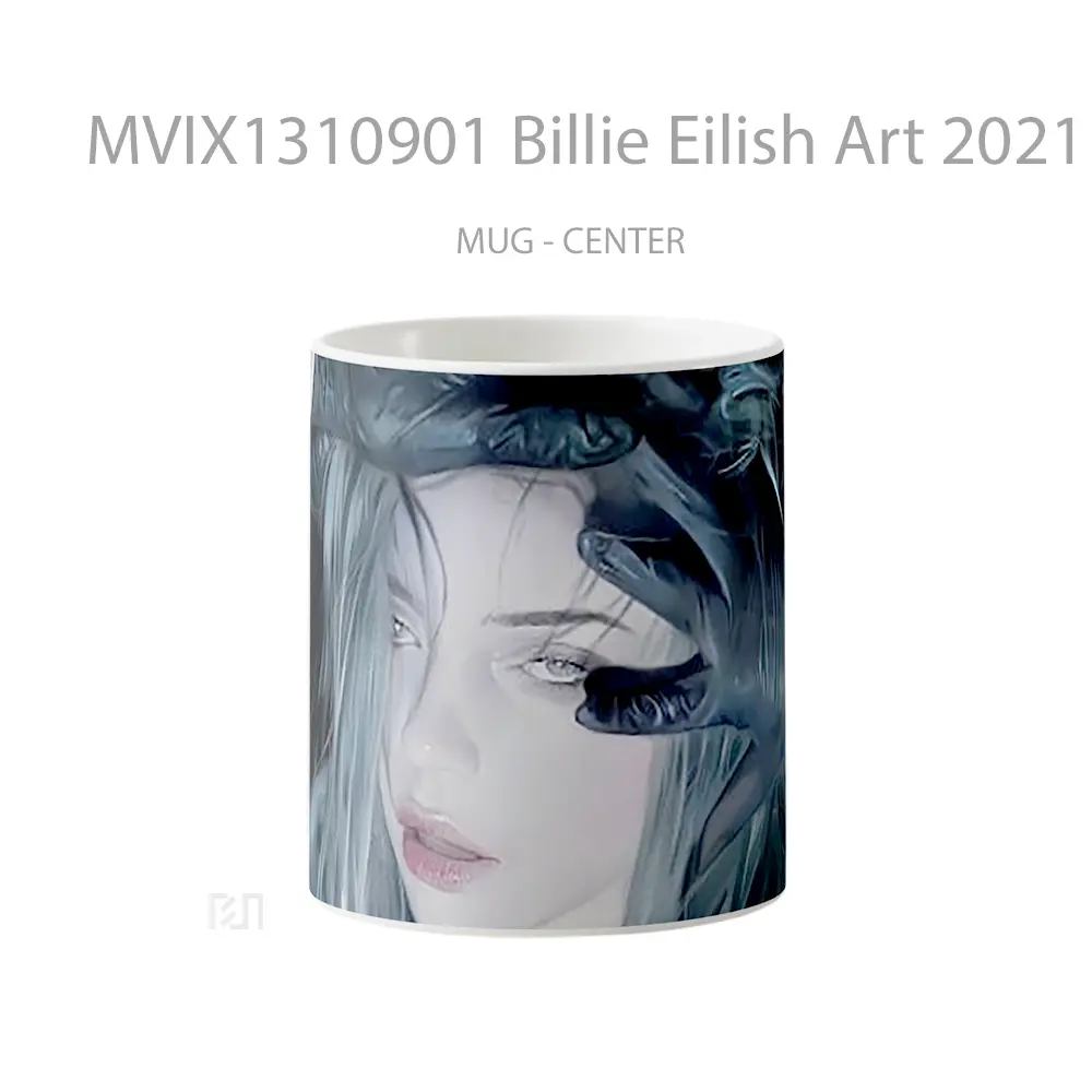 Mug Billie Eilish Art 2021 Gelas Selebriti