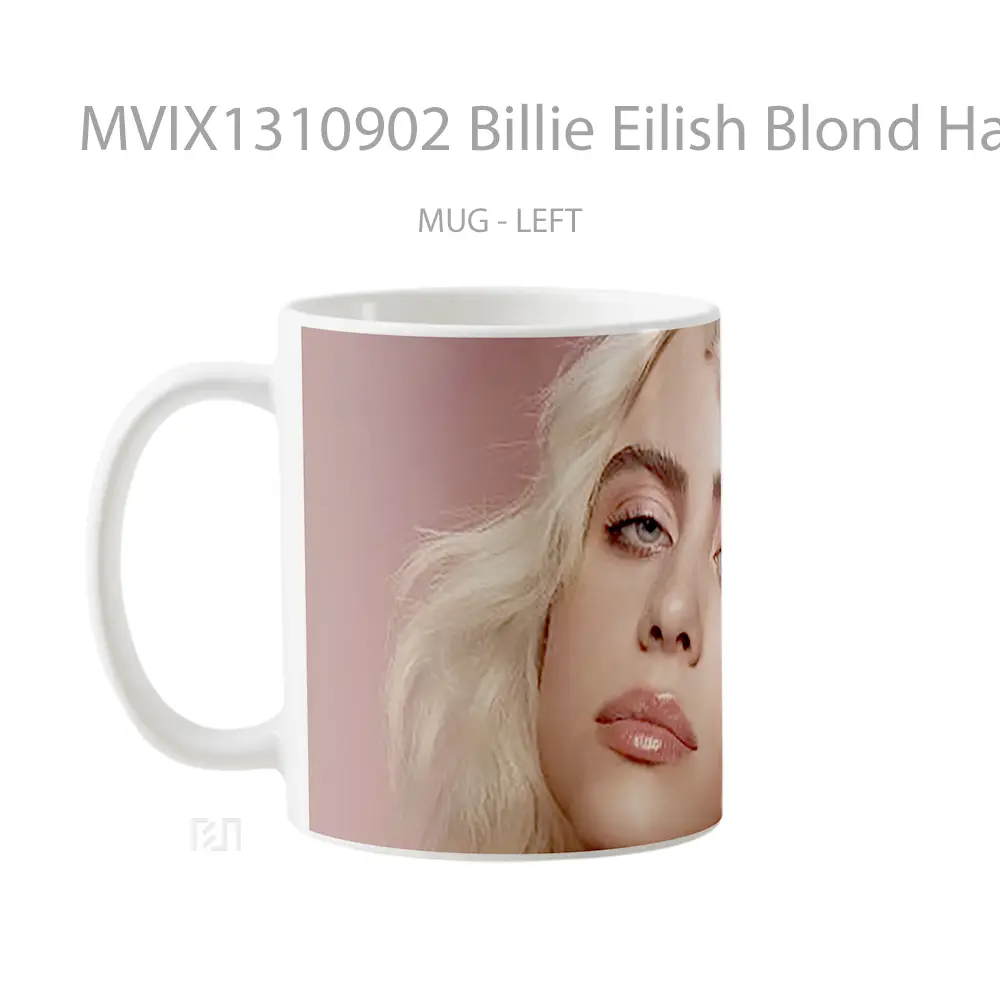Mug Billie Eilish Blond Hair Gelas Selebriti - All-side / Desain