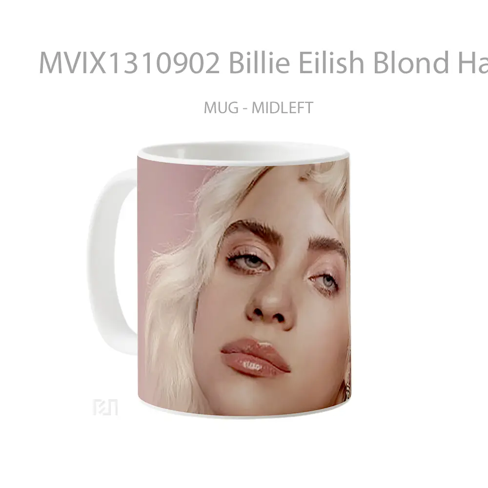 Mug Billie Eilish Blond Hair Gelas Selebriti - All-side / Desain