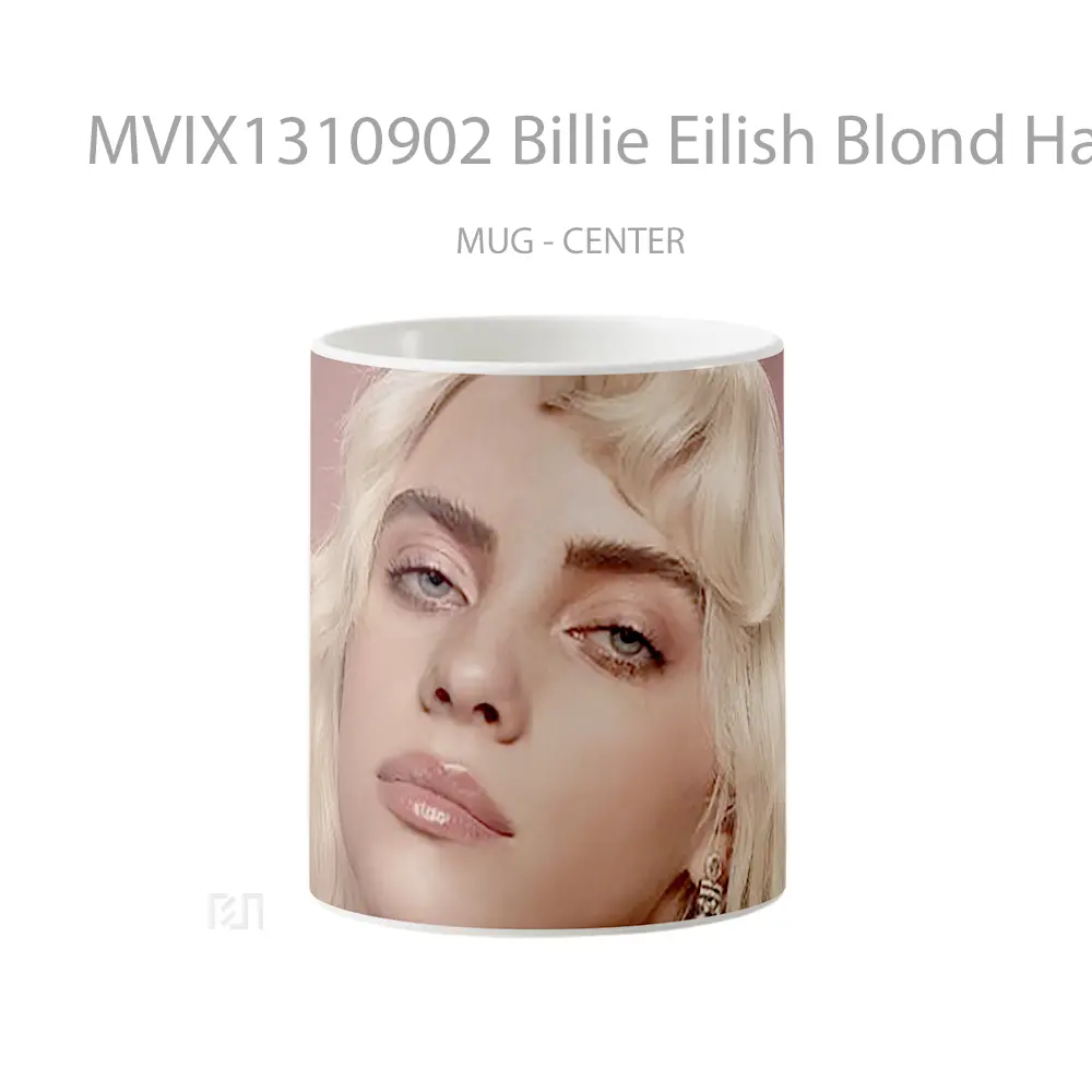 Mug Billie Eilish Blond Hair Gelas Selebriti
