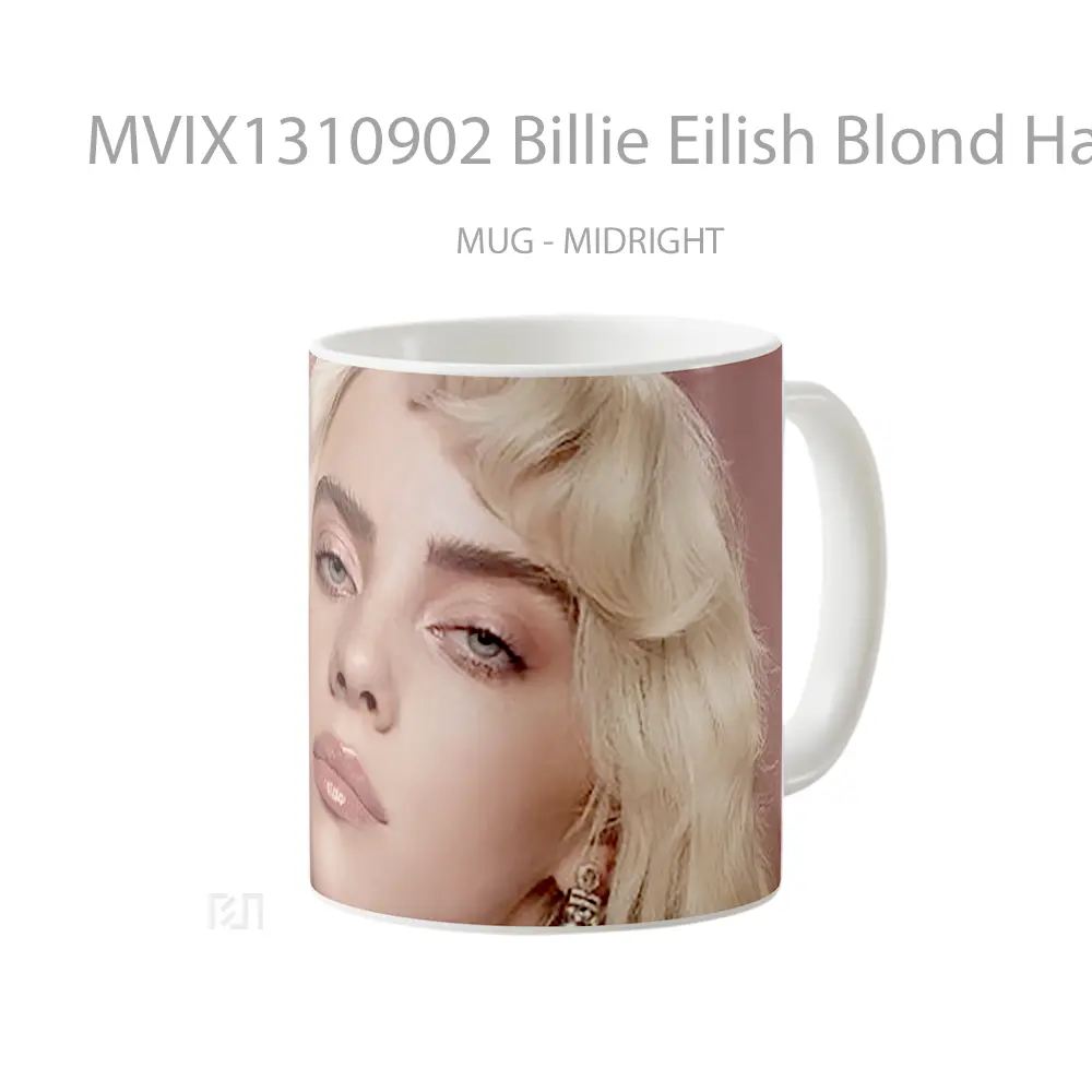 Mug Billie Eilish Blond Hair Gelas Selebriti - All-side / Desain