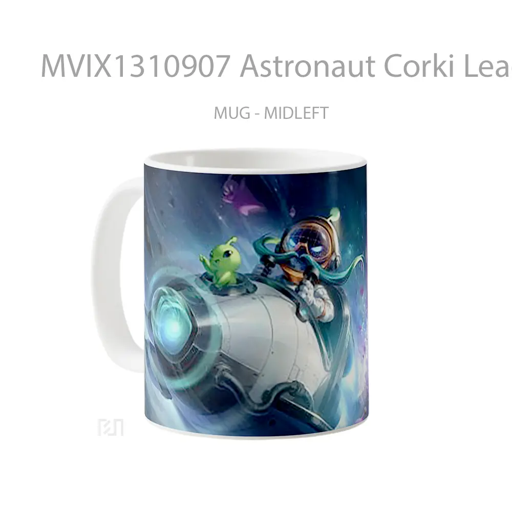 Mug Astronaut Corki League Of Legends Splash Art Cangkir Gamer - All-side / Desain