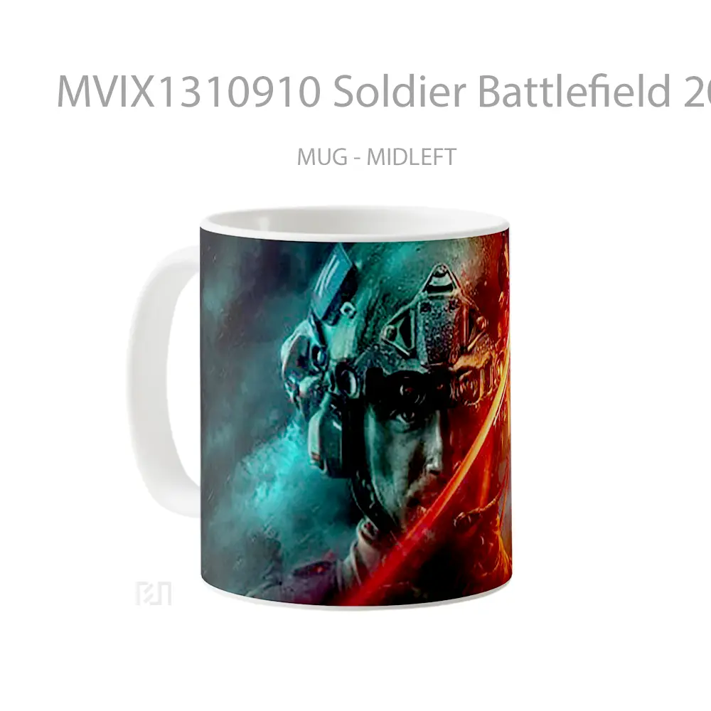 Mug Soldier Battlefield 2042 Gelas Keramik Unik - All-side / Desain
