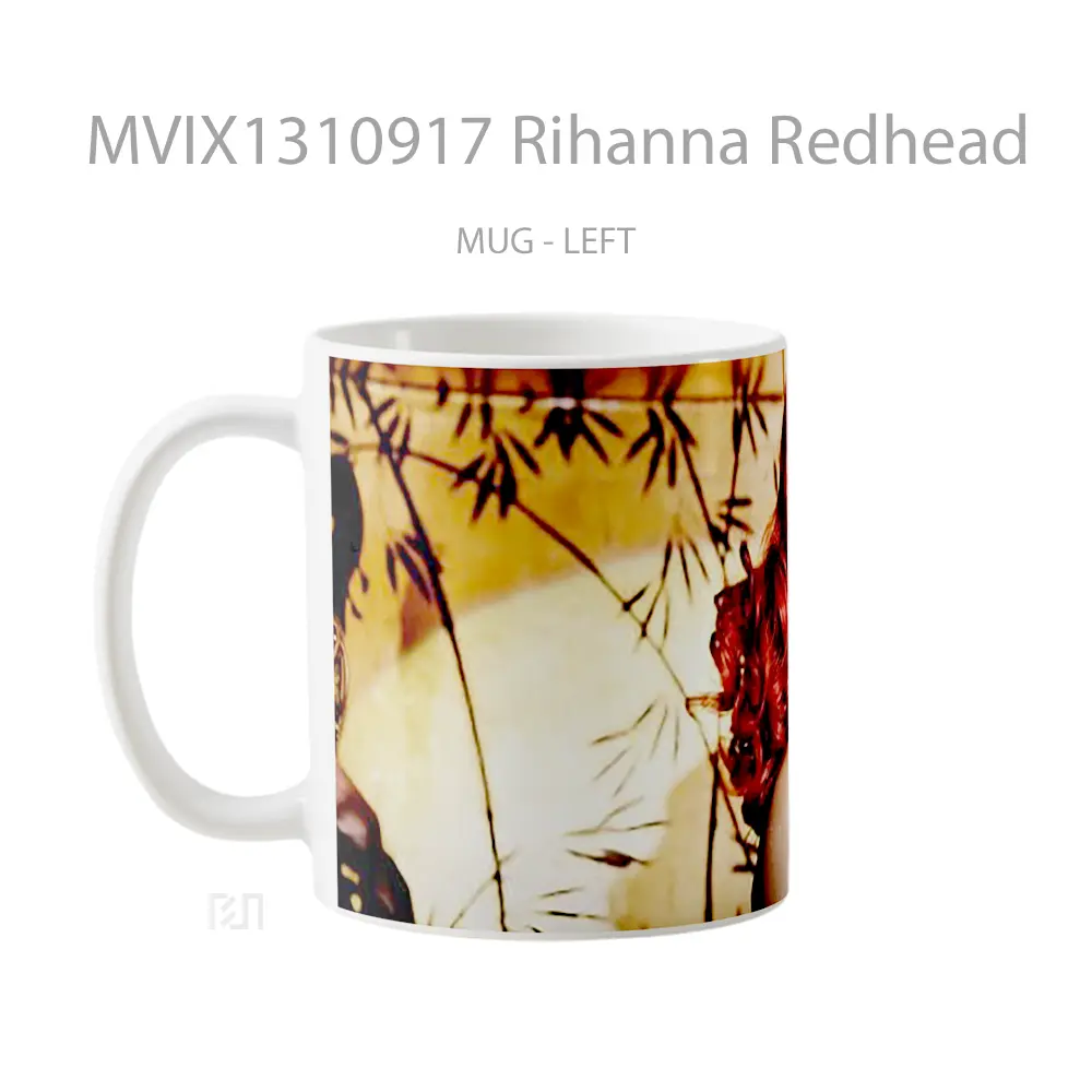 Mug Rihanna Redhead Gelas Selebriti - All-side / Desain