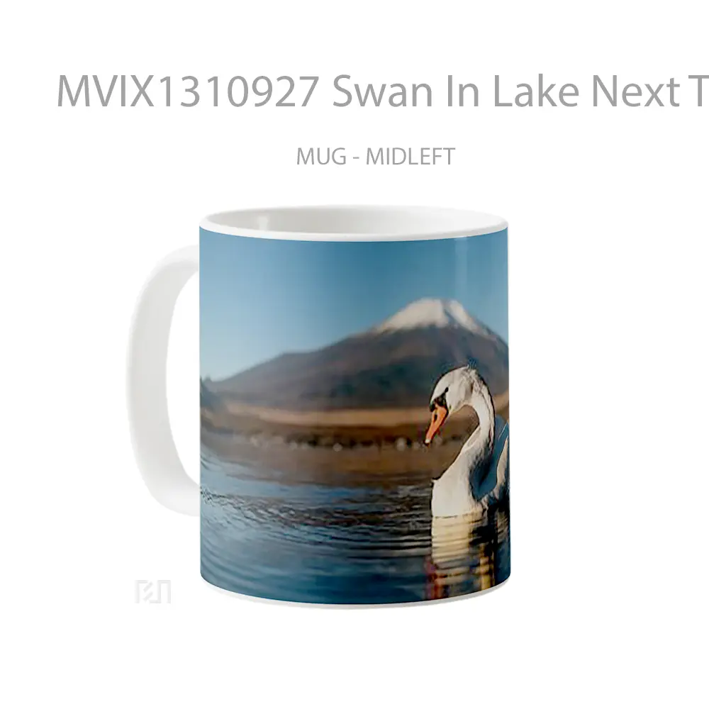 Mug Swan In Lake Next To Mountain Gelas Pemandangan Alam - All-side / Desain