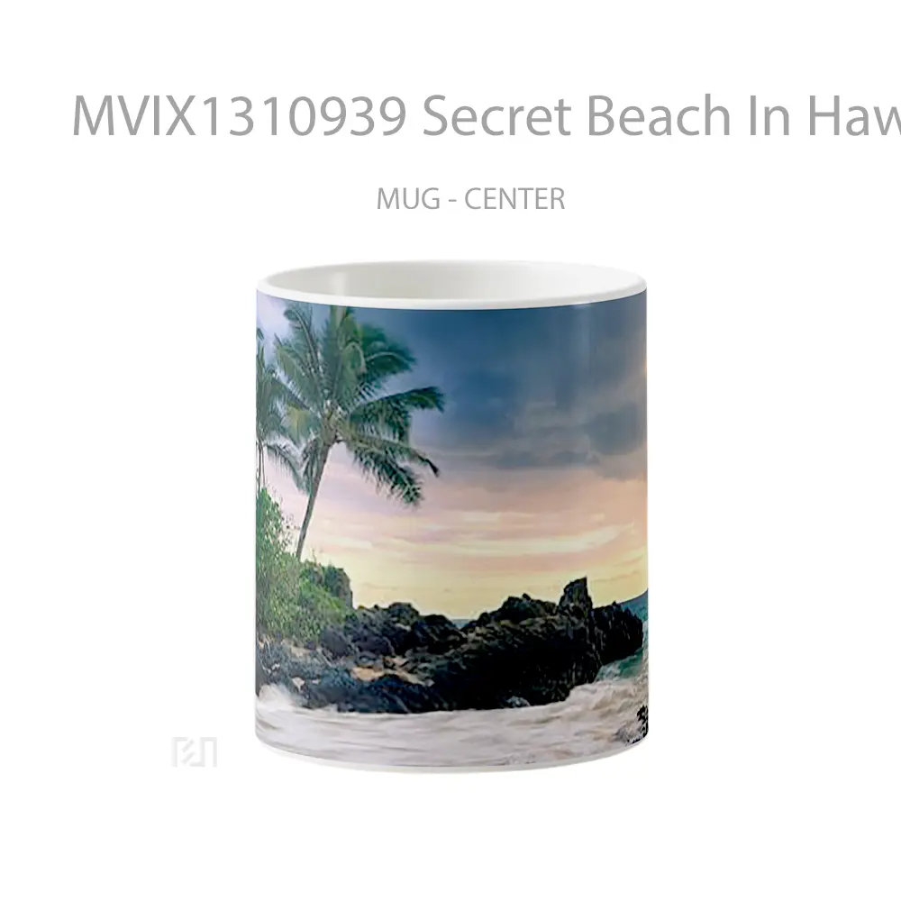 Mug Secret Beach In Hawaii Gelas Pemandangan Alam