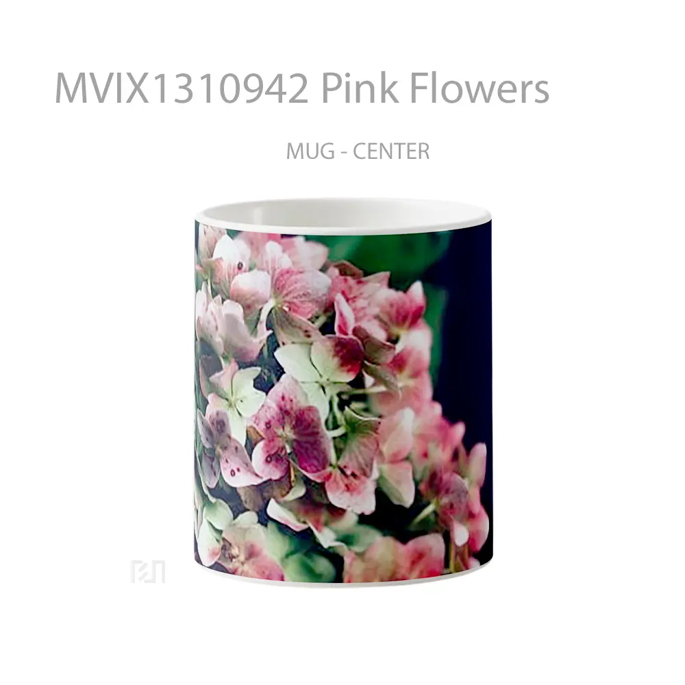 Mug Pink Flowers Gelas Pemandangan Alam